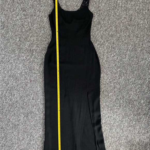 Jessica McClintock Black Sleeveless Lace Whimsical Goth Grunge Vintage Dress - Picture 2 of 10